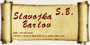 Slavojka Barlov vizit kartica